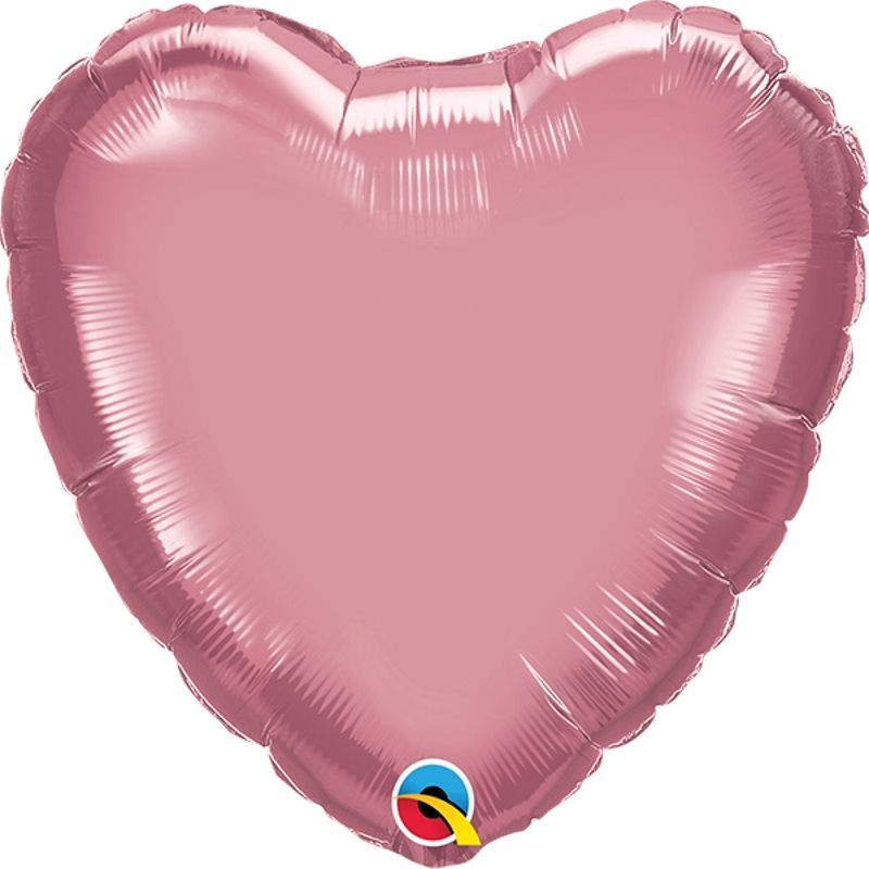 Heart Chrome Mauve Foil Balloon 18 Inch | Party Save Smile