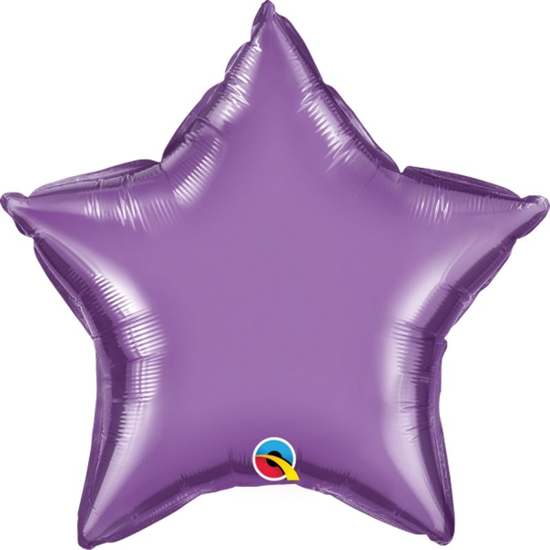 Qualatex Chrome Purple Star Foil Balloon 20 inches | Party Save Smile