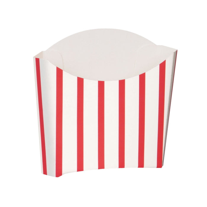 Red and White Striped Paper Snack Containers 8 Pack | Party Save Smile