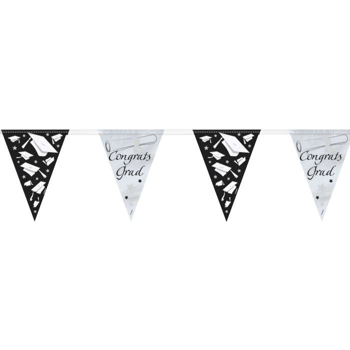 Stars and Caps Graduation Bunting 2.7 Metres | Party Save Smile