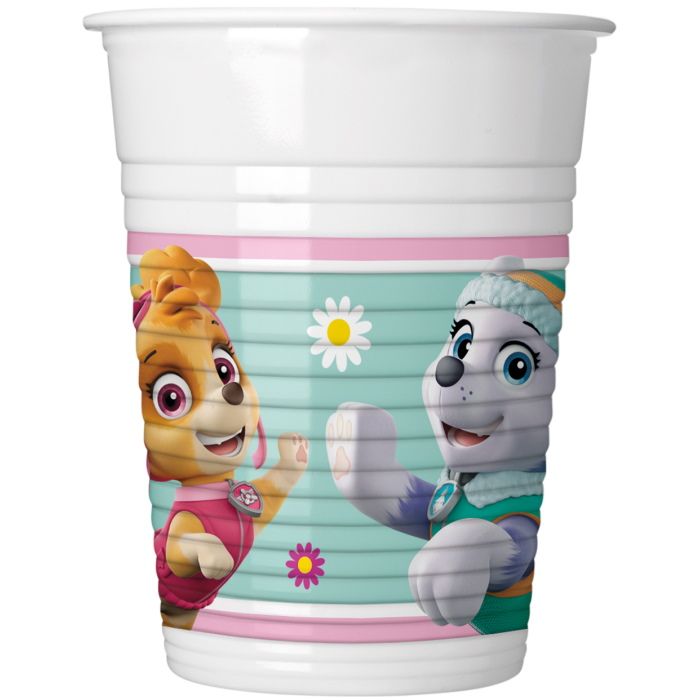Pink Paw Patrol Party Cups Pack of 8 | Party Save Smile