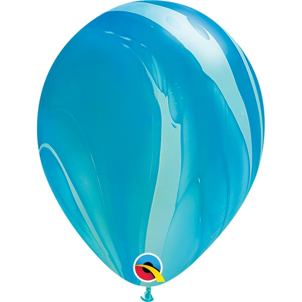 Blue Marble Latex Balloons Superagate 11 inch | Party Save Smile