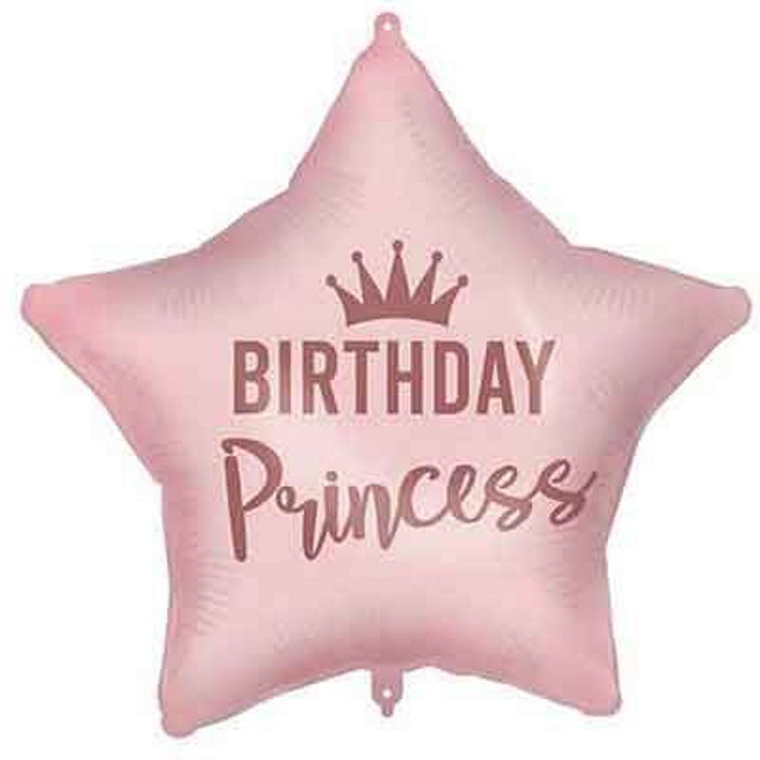 Pink Birthday Princess Foil Balloon 18 inches | Party Save Smile