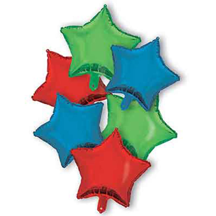 Mixed Red Blue and Green Balloon Bunch | Party Save Smile