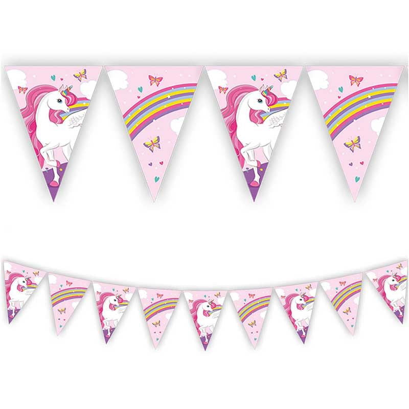 Rainbow Unicorn Bunting Banner 2.3 metres | Party Save Smile