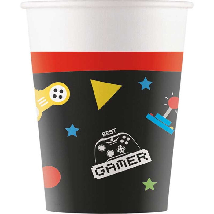 Gamer Paper Cups Pack of 8 | Party Save Smile