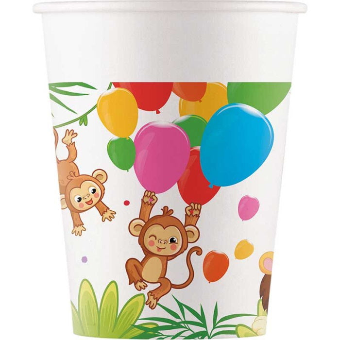 Jungle Animal Paper Cups Pack of 8 | Party Save Smile