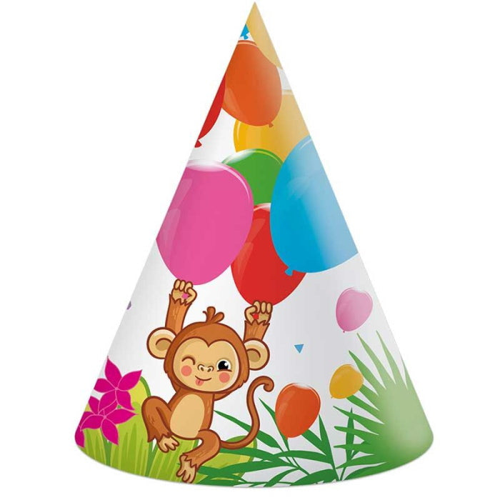 Jungle Animal Party Hats Pack of 6 | Party Save Smile