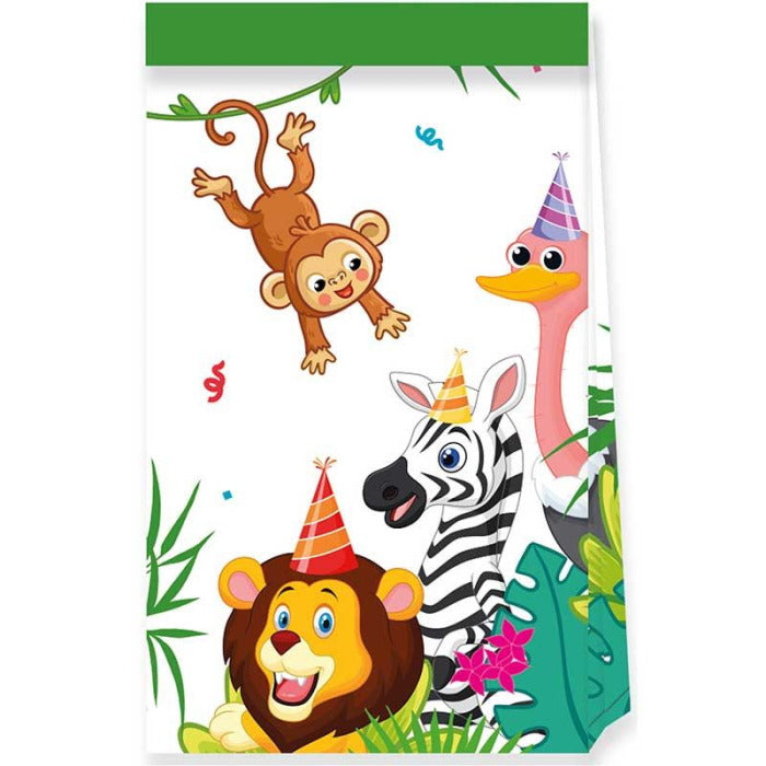 Jungle Animal Party Bags (Paper) Pack of 4 | Party Save Smile