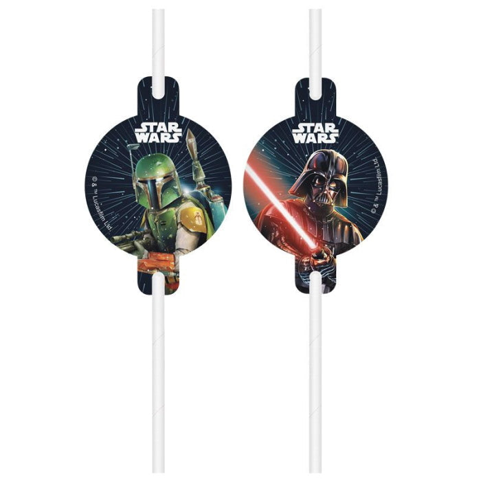 Star Wars Galaxy Paper Straws Pack of 4 | Party Save Smile