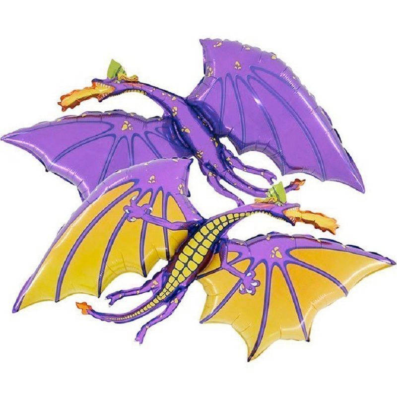 Purple Dragon Foil Balloon 36 inches | Party Save Smile