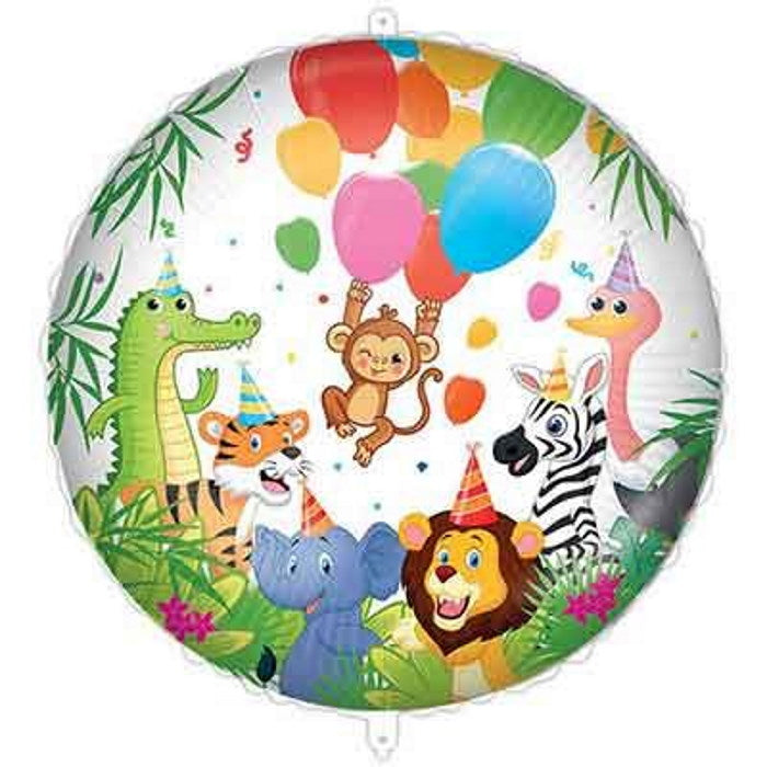 Colourful Party Animals Foil Balloon 18 inches | Party Save Smile