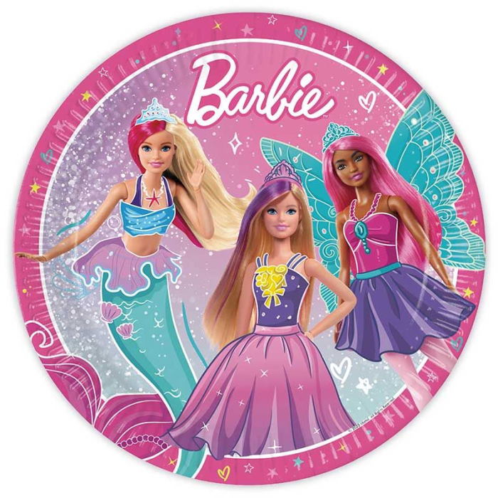 Barbie Party Plates 23cm Pack of 8 | Party Save Smile