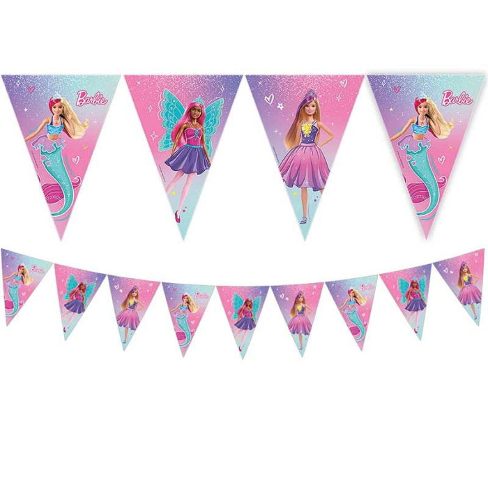 Barbie Banner Bunting Flags 2.3 metres | Party Save Smile
