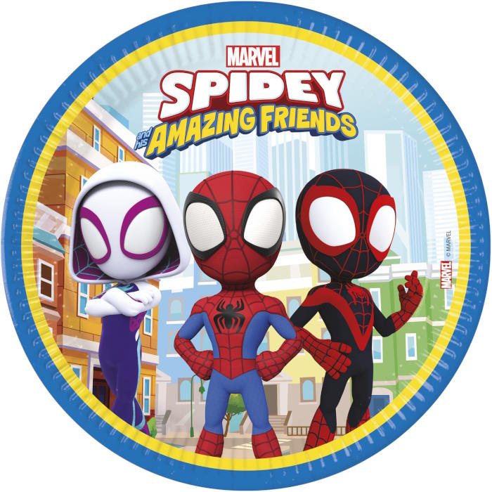 Spidey Party Plates 23cm Pack of 8 | Party Save Smile