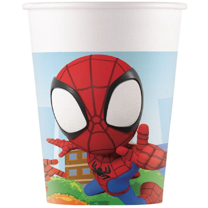 Spidey Paper Cups 200ml Pack of 8 | Party Save Smile