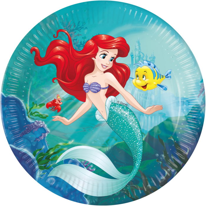 Little Mermaid Paper Plates 8 Pack | Party Save Smile
