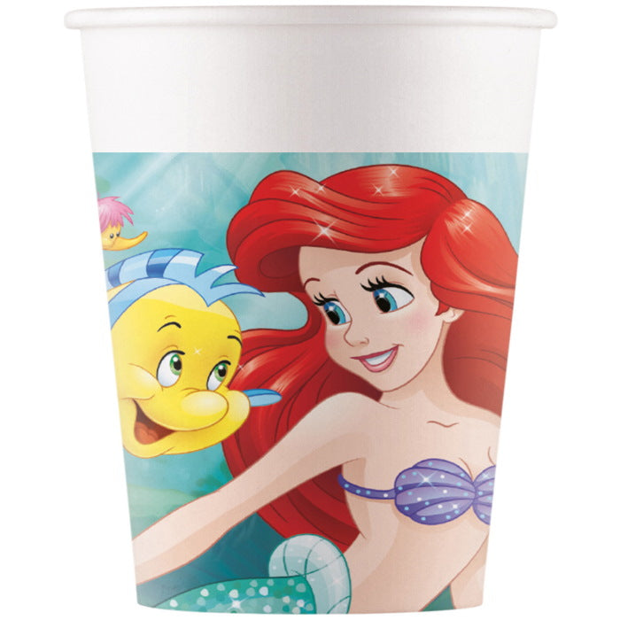 Little Mermaid Paper Cups 8 Pack | Party Save Smile