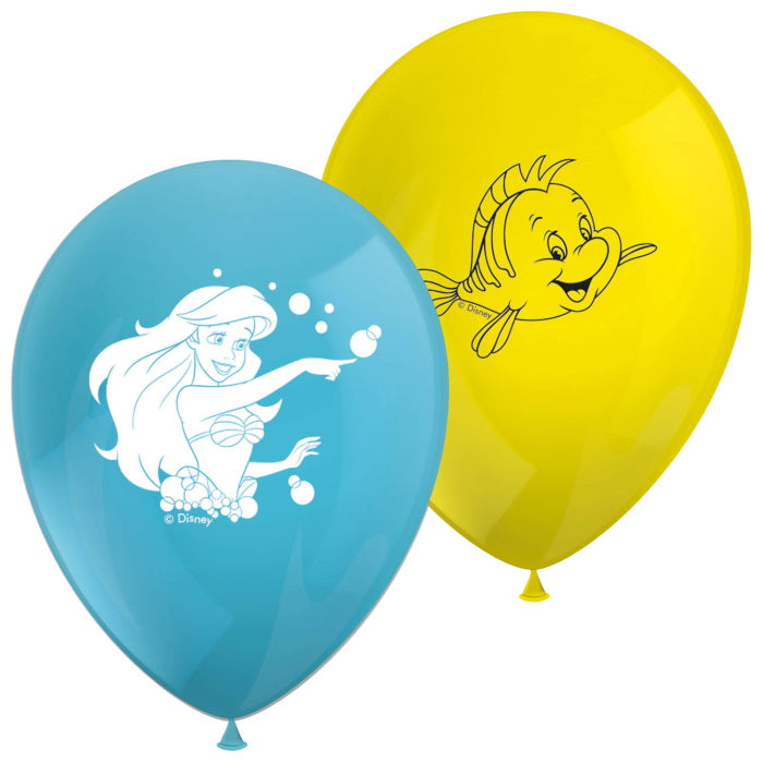 Little Mermaid Latex Balloons 8 Pack | Party Save Smile