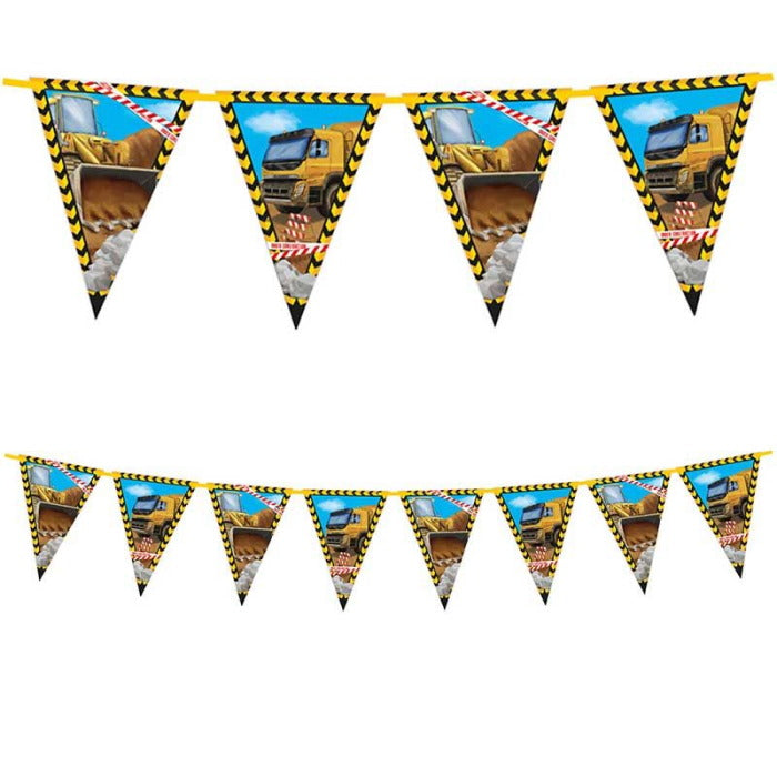 Construction Party Banner Bunting 2.3 metres | Party Save Smile