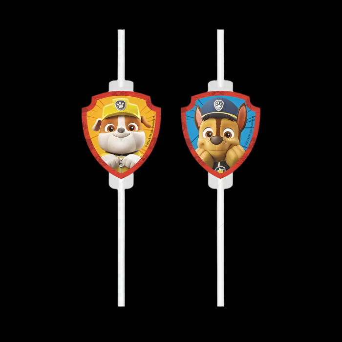 Paw Patrol Rescue Heroes Paper Straws 4 Pack
