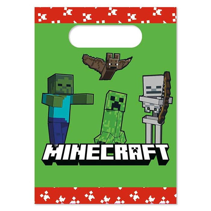 Minecraft Party Bags Paper Pack of 4 | Party Save Smile