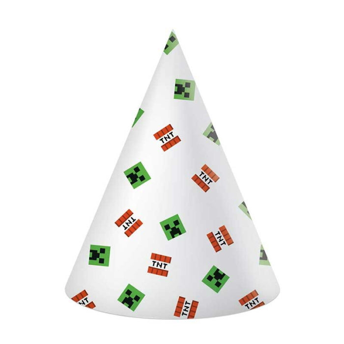 Minecraft Party Hats Pack of 6 | Party Save Smile