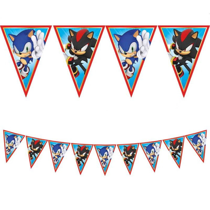 Sonic the Hedgehog Bunting Flag Banner 2.3 metres | Party Save Smile