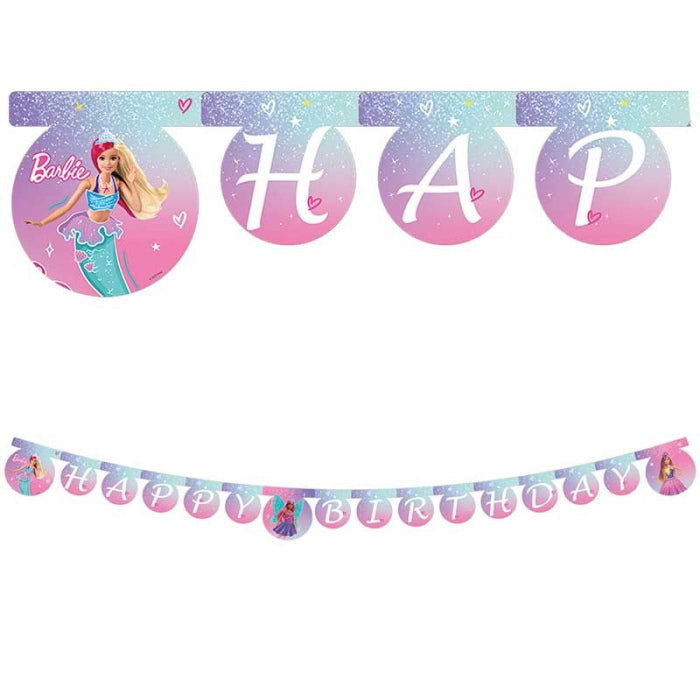 Barbie Card Happy Birthday Banner 2 metres | Party Save Smile