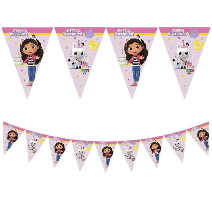Gabby's Dollhouse Bunting Banner 2.3 metres | Party Save Smile