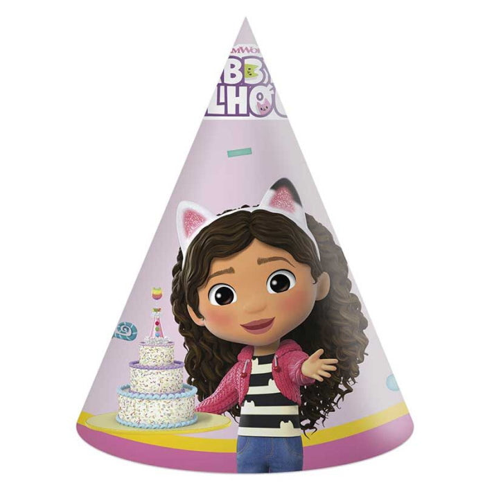 Gabby's Dollhouse Party Hats Pack of 6 | Party Save Smile