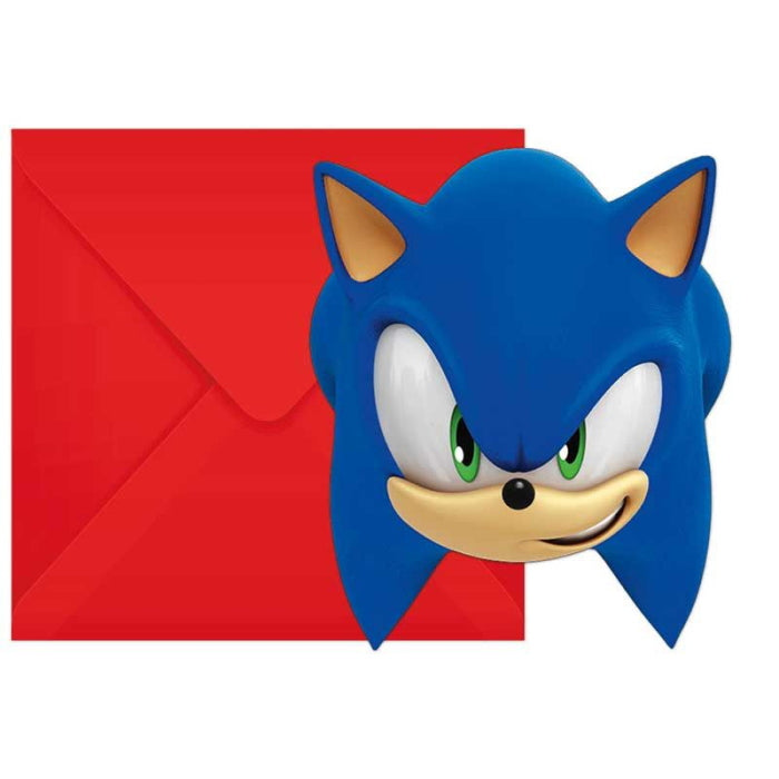 Sonic Birthday Party Invitations Pack of 6 | Party Save Smile