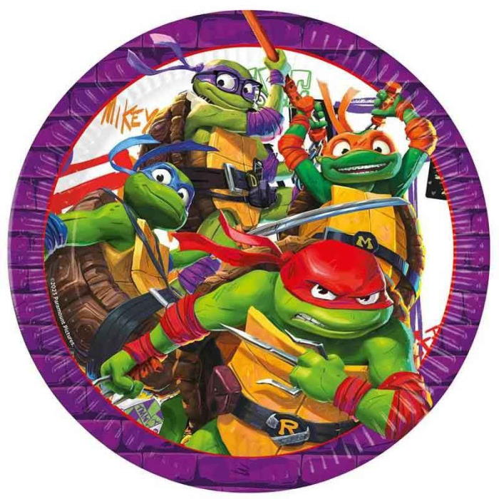 Ninja Turtle Party Plates Pack of 8 | Party Save Smile