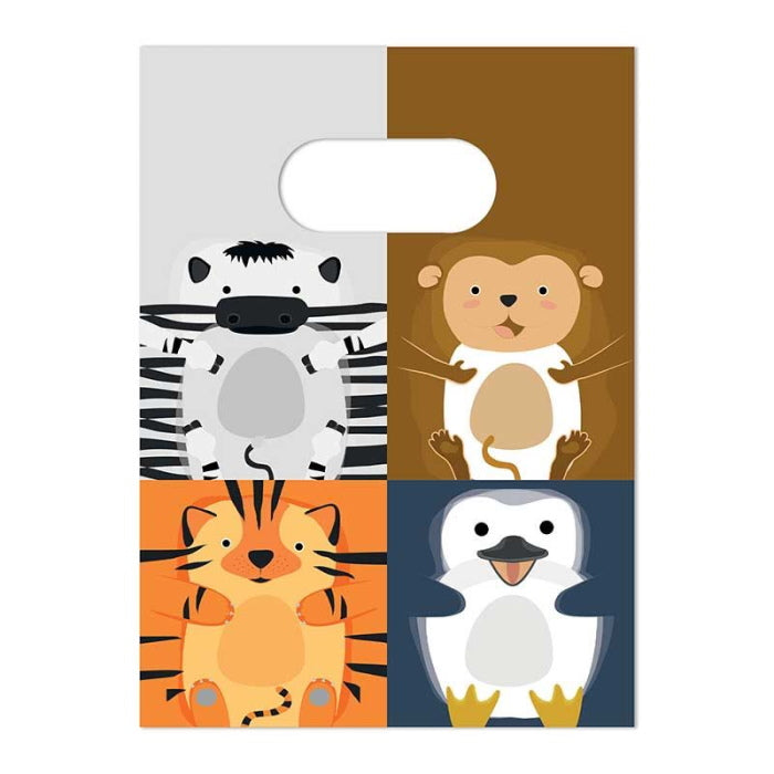 Zoo Animal Paper Party Bags Pack of 4 | Party Save Smile