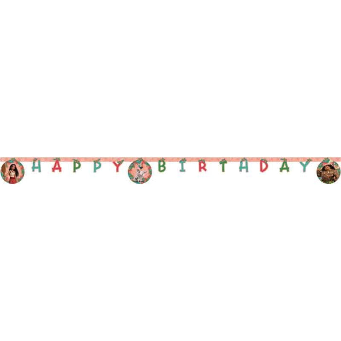 Moana Happy Birthday Banner 2 metres | Party Save Smile