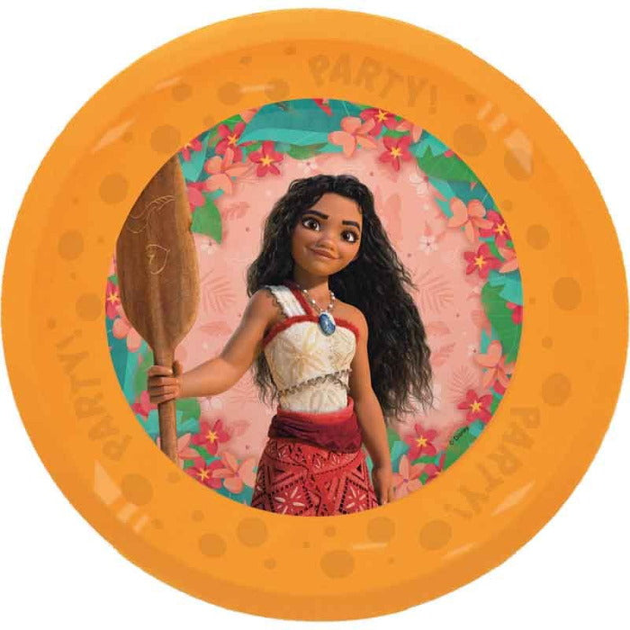 Moana Plastic Plates 4 Pack Reusable | Party Save Smile