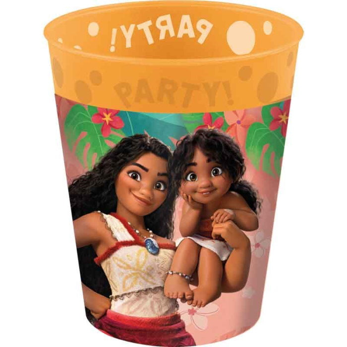 Moana Plastic Cups 4 Pack Reusable | Party Save Smile