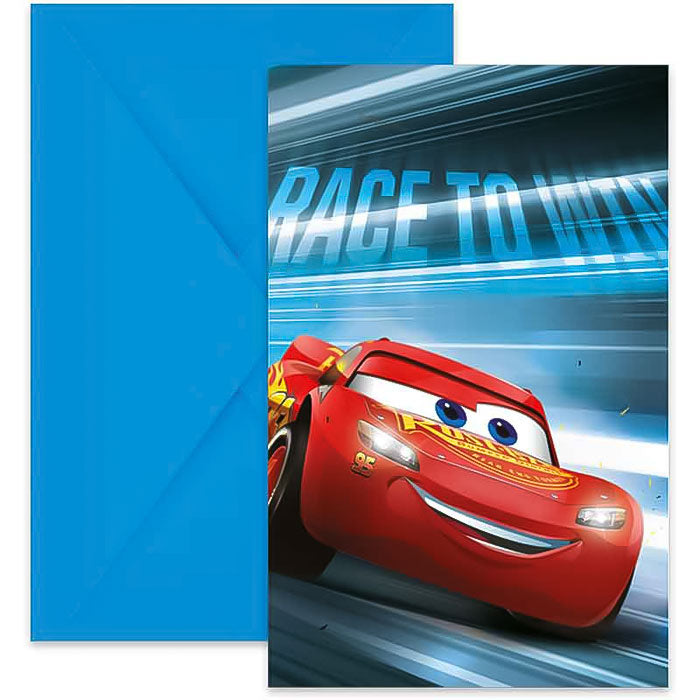 Disney Cars Birthday Party Invitations 6 Pack (Victory is Mine) | Party Save Smile