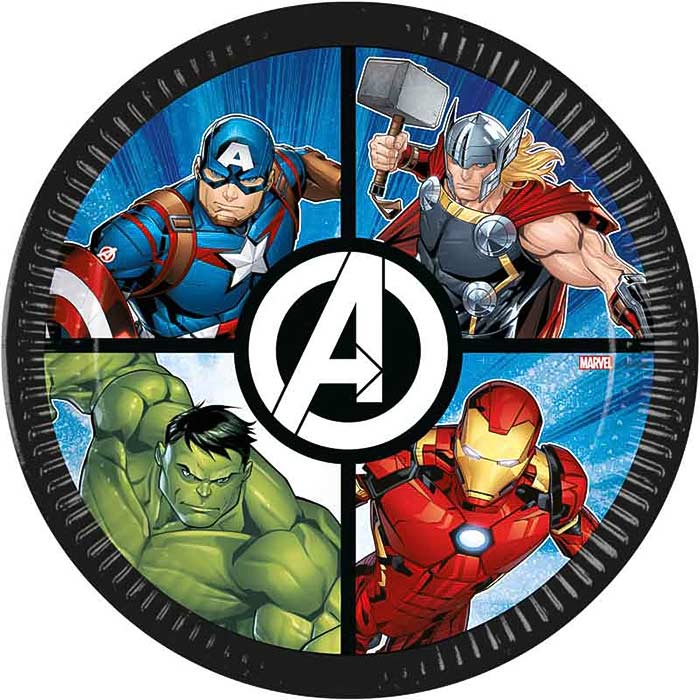 Avengers Party Plates 8 Pack 23cm (Evergreen) | Party Save Smile