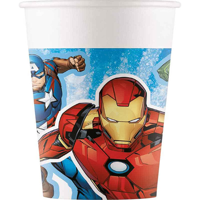 Avengers Paper Party Cups 8 Pack 200ml (Evergreen) | Party Save Smile