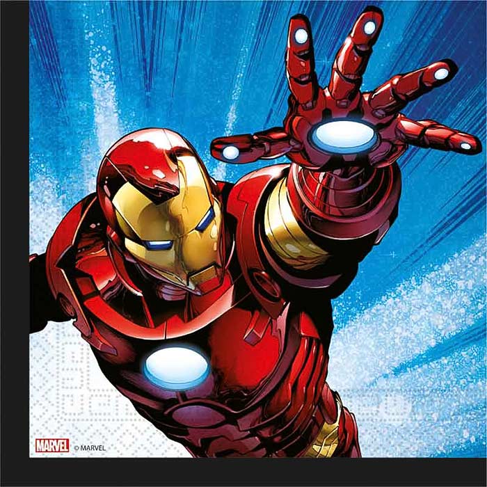 Avengers Napkins 20 Pack (Evergreen) | Party Save Smile