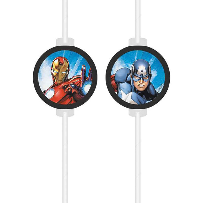 Avengers Party Straws 4 Pack (Evergreen) | Party Save Smile