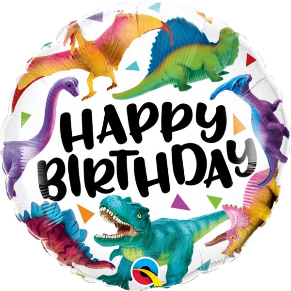 Foil Dinosaur Birthday Balloons 18 Inch | Party Save Smile