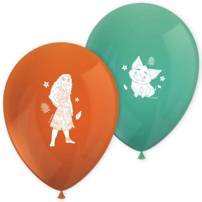 Moana Party Latex Balloons 12 inches 8 Pack | Party Save Smile