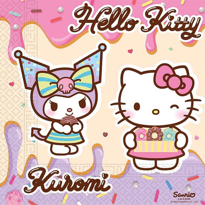 Hello Kitty Napkins with Kuromi 20 Pack | Party Save Smile