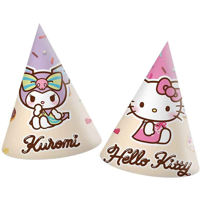 Hello Kitty & Kuromi Paper Party Hats 6 Pack | Party Save Smile