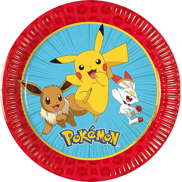 Pokemon Dessert Plates 8 Pack | Party Save Smile