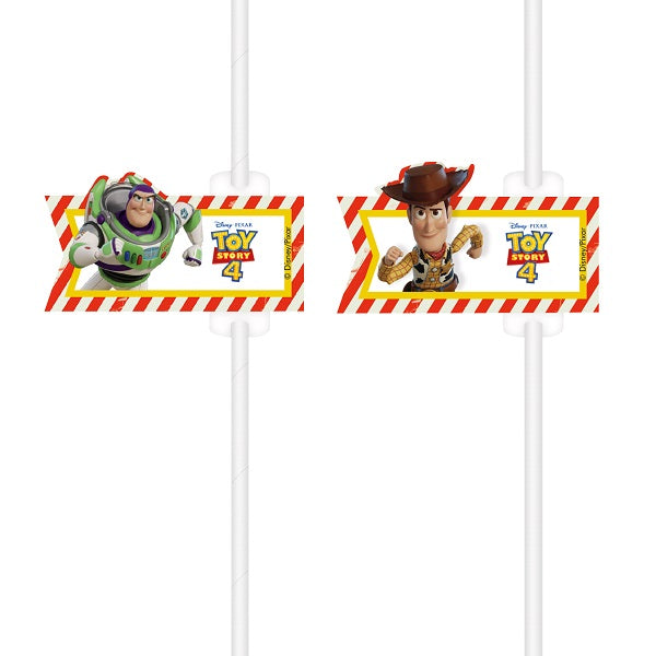 Toy Story 4 Party Drinking Straws Pack of 4 | Party Save Smile