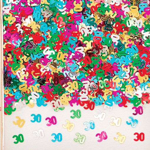 Multicoloured 30th Birthday Table Confetti 14 grams | Party Save Smile