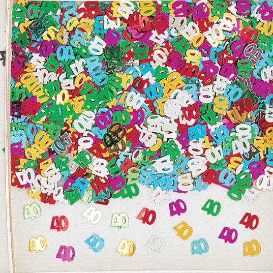 Multicoloured 40th Birthday Table Confetti 14 Grams | Party Save Smile